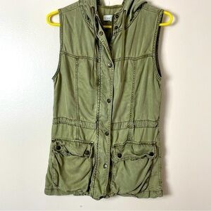 Kenneth Cole Reaction Green Hooded Vest Jacket – XS